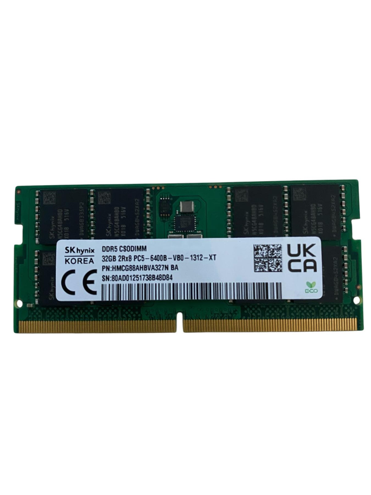 Hynix 32GB 2Rx8 PC5-6400B DDR5 6DDR400B DDR5 SODIMM Laptop RAM Like New