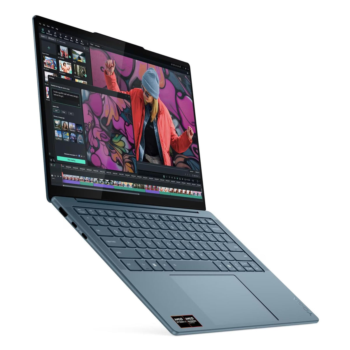 Lenovo Yoga Slim 7 14AKP10 14" Ryzen AI 350 1TB 16GB Windows 11 Blue Laptop B