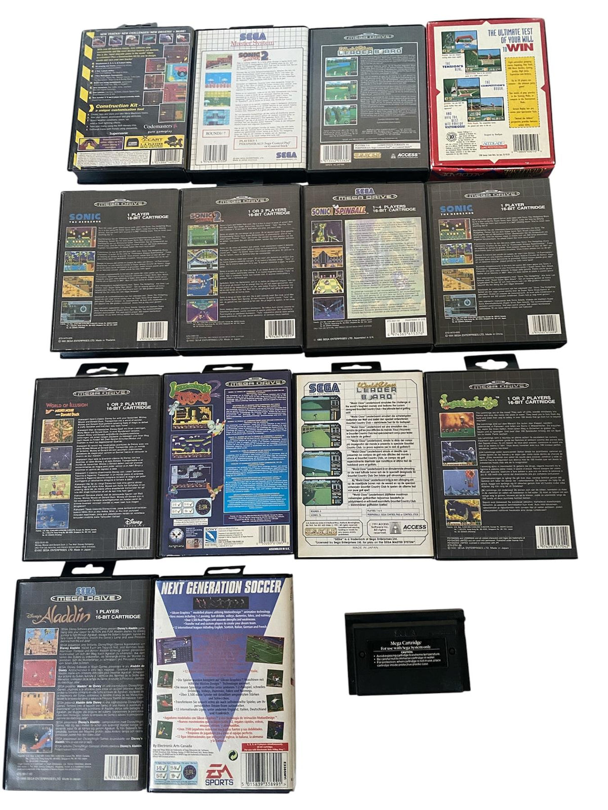 Sega Mega Drive 15x Mixed Video Game Bundle Job Lot Bulk Wholesale Fifa Sonic B