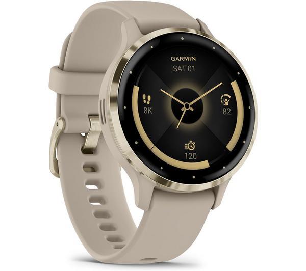 Garmin Venu 3S 41mm GPS HRM Fitness Bluetooth Running Soft Gold Smartwatch B