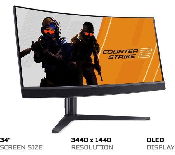 Acer Predator X34Vbmiiphuzx 34'' Widescreen OLED 175Hz HDMI Black Gaming Monitor