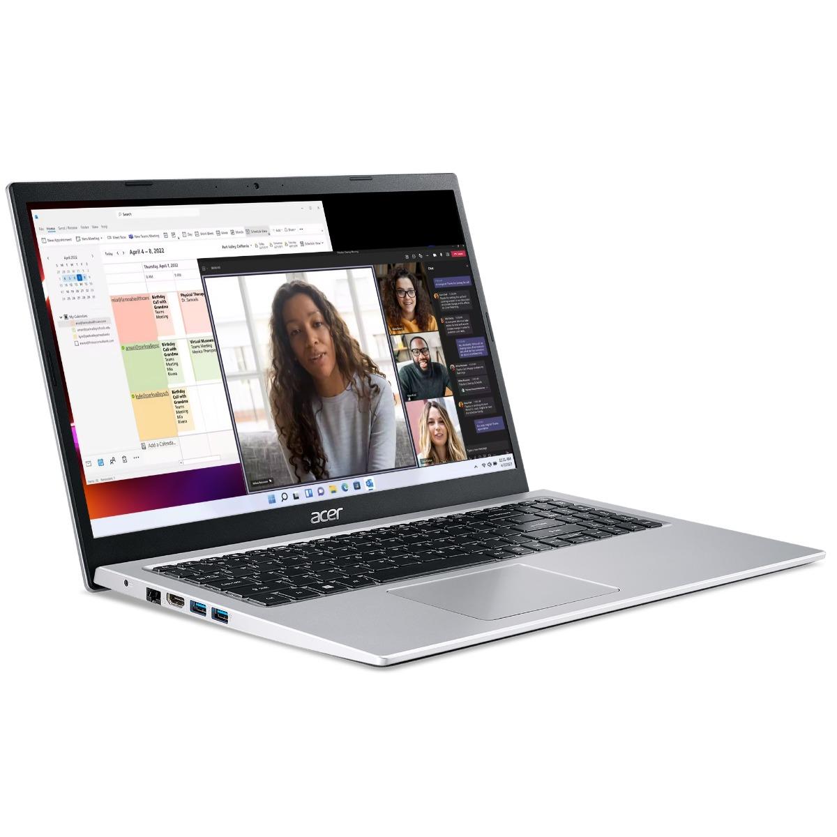 Acer Aspire 3 15.6'' Ryzen 5 5500U 512GB 8GB FHD Win 11 Silver Laptop A