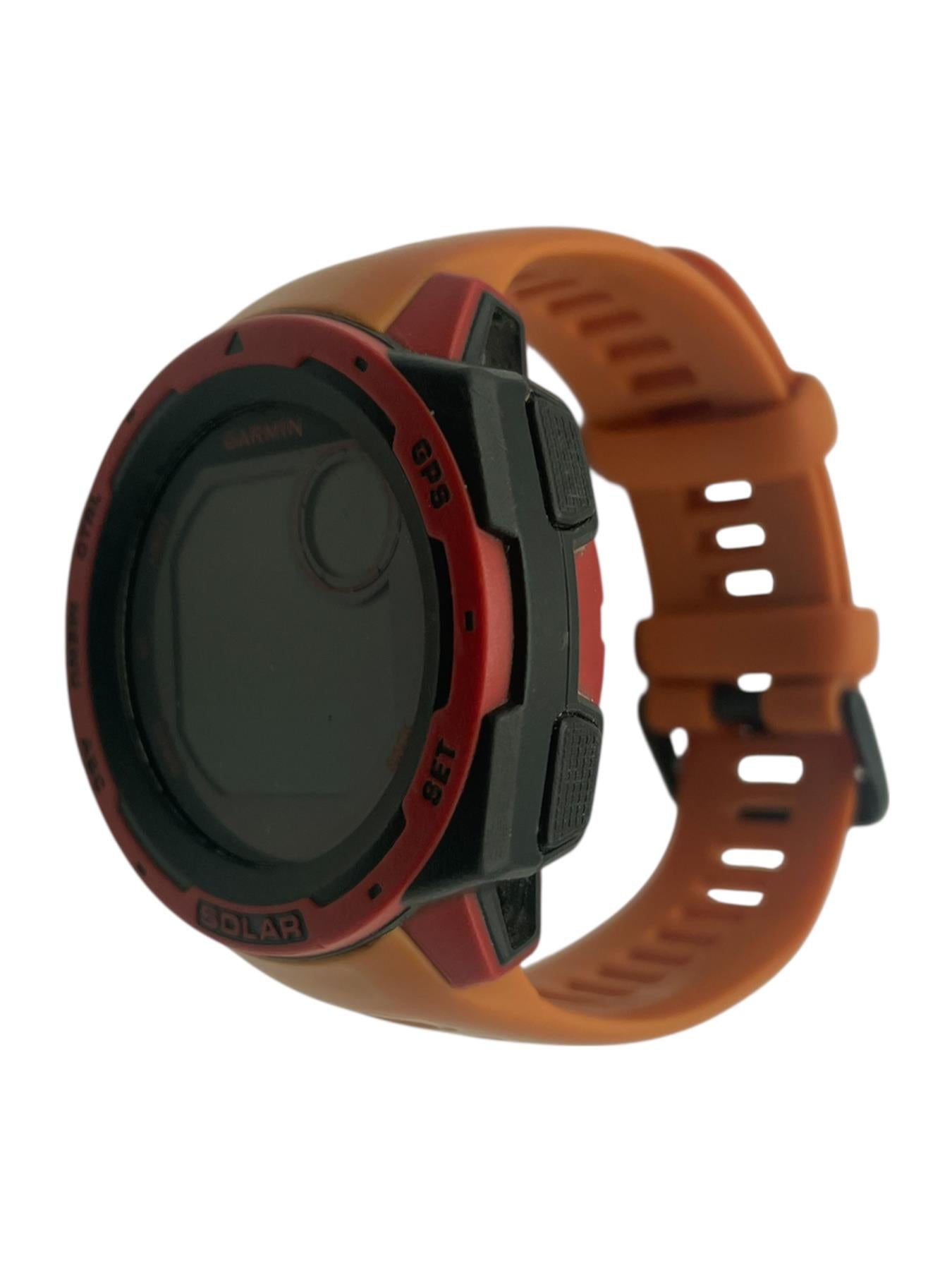 Garmin Instinct Solar 45mm GPS HRM Bluetooth Flame Red Smartwatch B