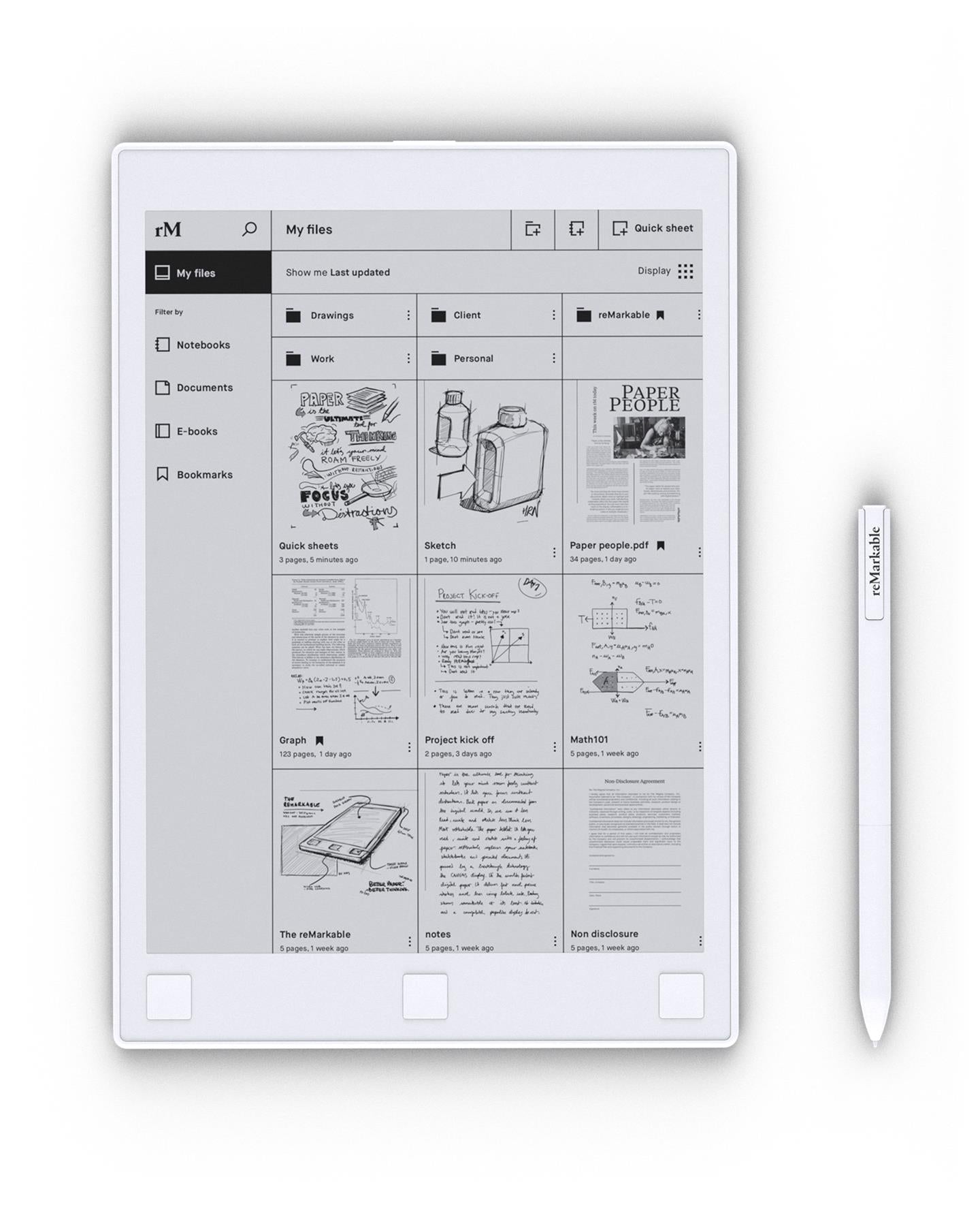 reMarkable 1 8GB White Paper Tablet with Official Marker RM102