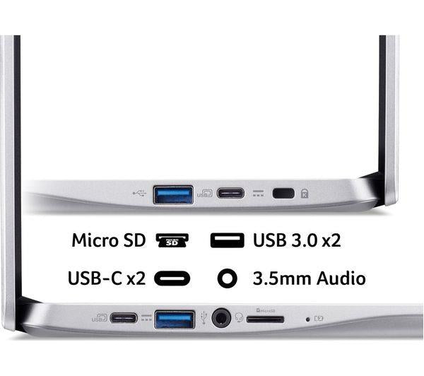 Acer Chromebook 315 15.6'' Celeron N4500 64GB 4GB FHD Silver Laptop A