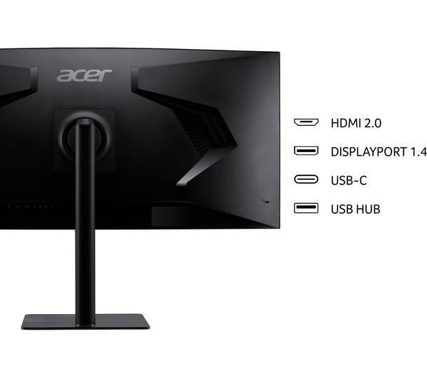 Acer CZ342CUR Wide Quad 34'' Curved 180Hz HDMI VGA VA QHD FHD PC Monitor