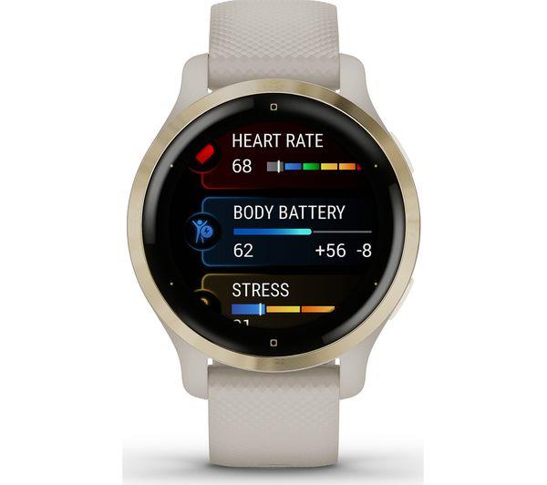 Garmin Venu 2S 40mm Light Gold GPS HRM Bluetooth Fitness Smartwatch B