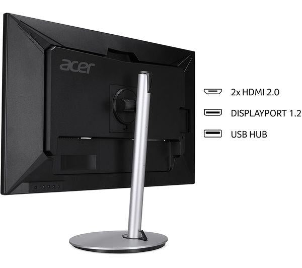 Acer CBA322QU Quad 32'' Widescreen IPS LCD HDMI 75Hz FreeSync Silver PC Monitor