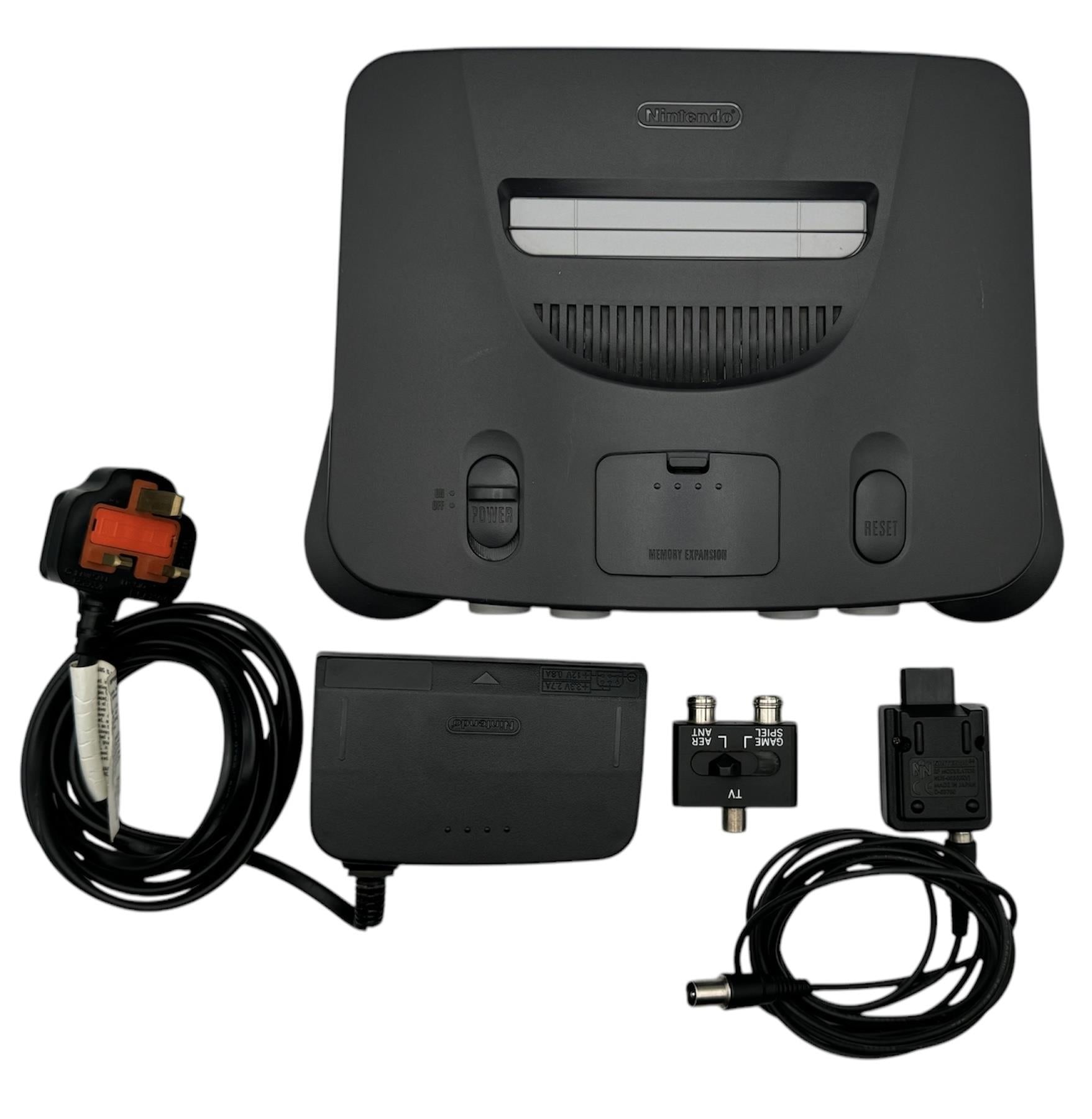 Nintendo 64 N64 Black Retro Gaming Console Bundle Lot 2 x Controller