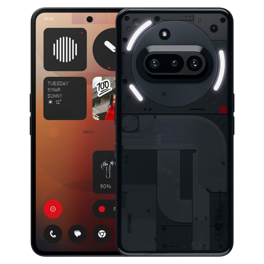 Nothing Phone 3a 128GB Android Unlocked SIM 5G Black Mobile Smartphone A