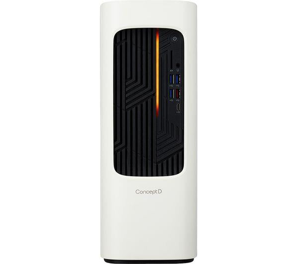 Acer ConceptD 100 CM100-53 i5-12400F 1TB 256GB 8GB White Desktop PC Tower