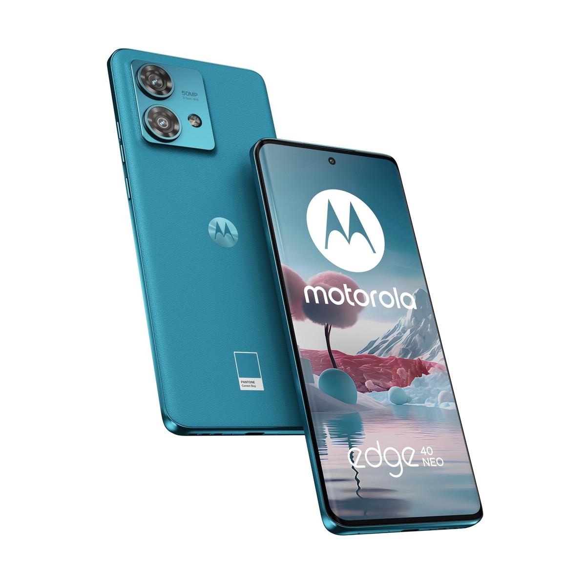 Motorola Edge 40 Neo 256GB Android Unlocked SIM 5G Caneel Bay Mobile Smartphone