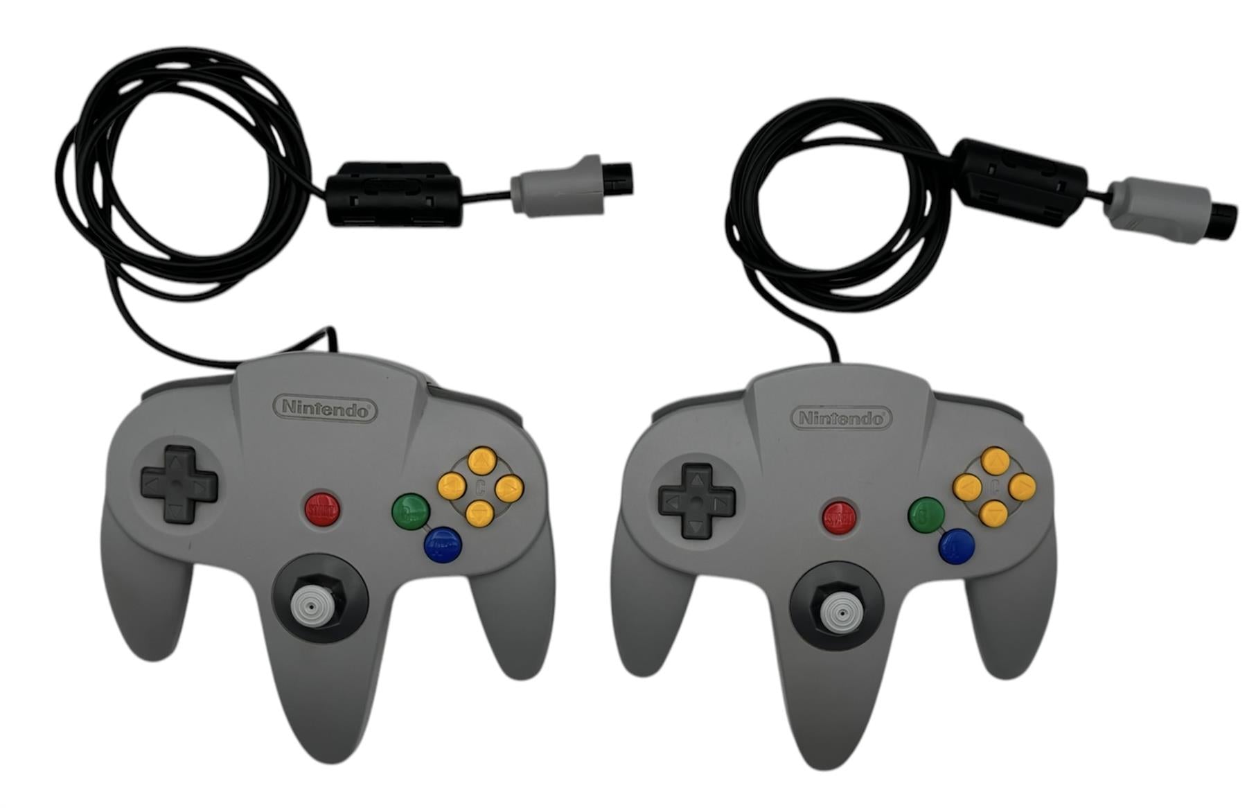 Nintendo 64 N64 Black Retro Gaming Console Bundle Lot 2 x Controller