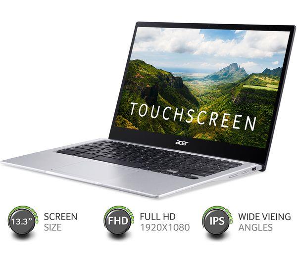 Acer Chromebook Spin 513 13.3'' Snapdragon 7c 64GB Touchscreen Silver Laptop A