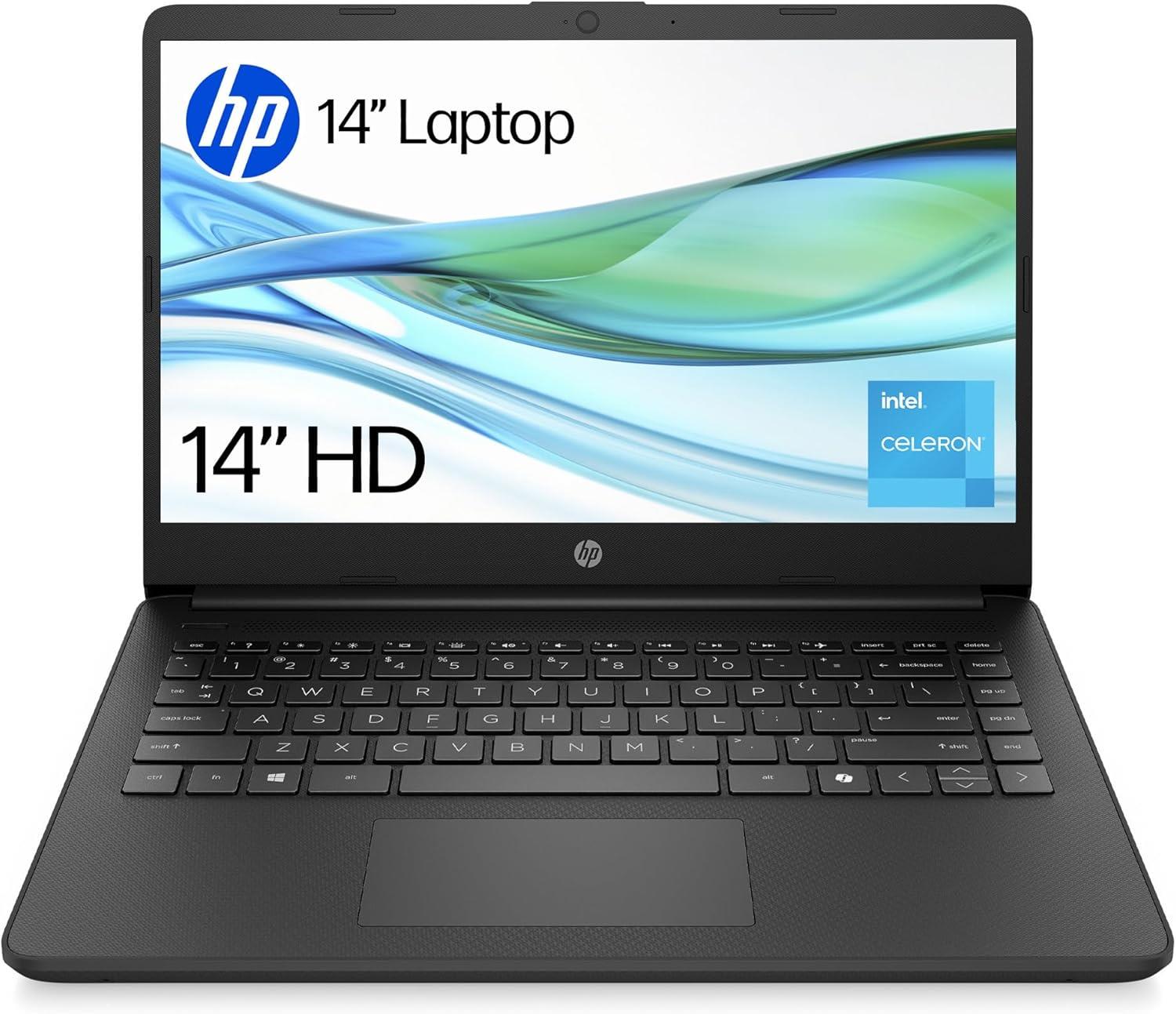 HP 14s-dq3001na 14'' Celeron N4500 64GB + 512GB 16GB HD Win 11 Black Laptop A