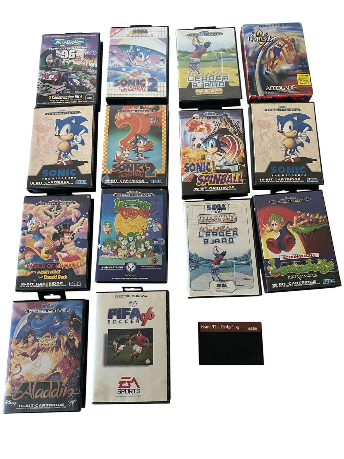 Sega Mega Drive 15x Mixed Video Game Bundle Job Lot Bulk Wholesale Fifa Sonic B