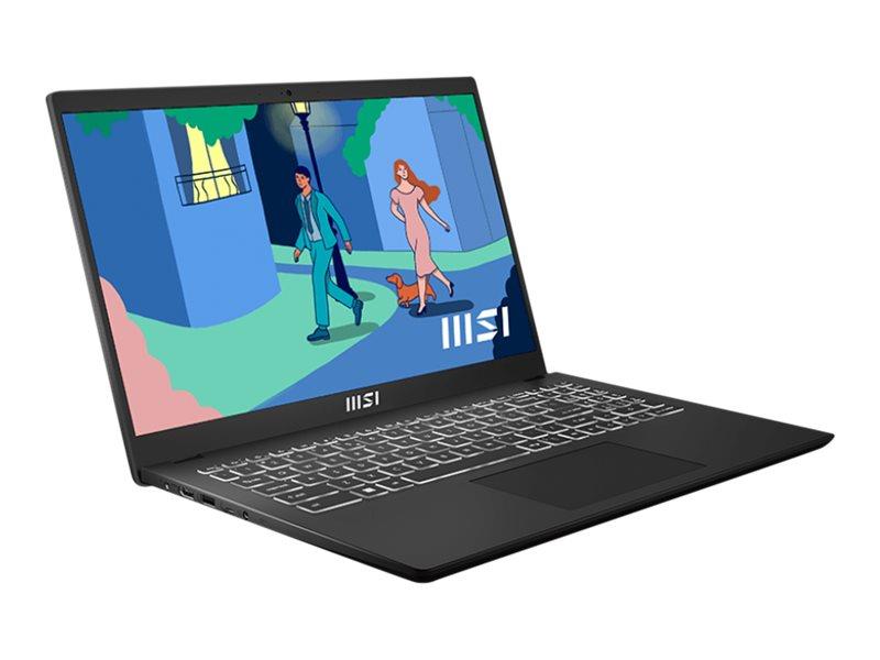 MSI Modern 15 B12M 15.6'' i7-1255U 512GB 8GB FHD Win 11 Black Laptop A
