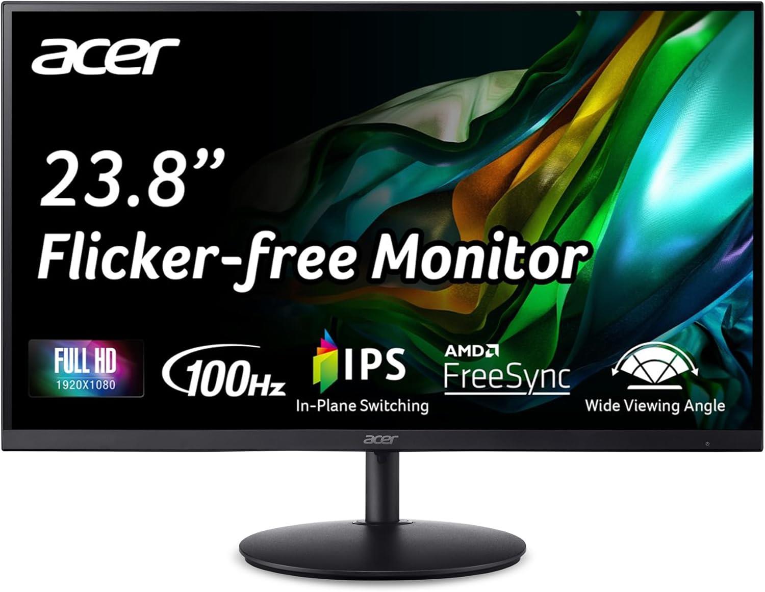 Acer SH242YE 23.8'' LCD IPS HDMI USB-C 100Hz Black Computer PC Monitor B
