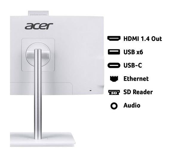 Acer Aspire C24A-GRPL 24'' i5-13420H 512GB 16GB FHD White All-in-One Desktop PC