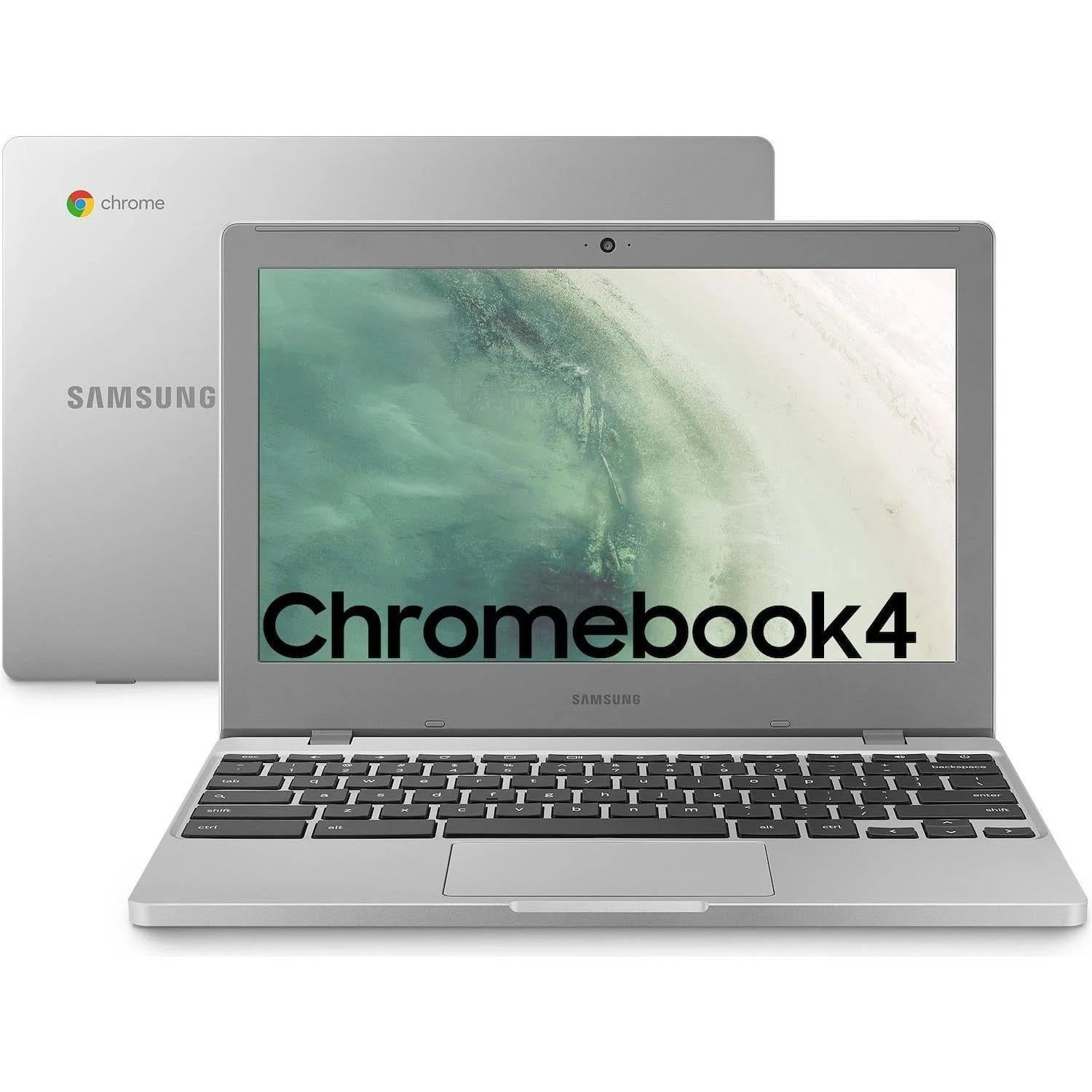 Samsung Chromebook 4 11.6" Celeron 32GB 4GB HD Chrome OS Silver Laptop B