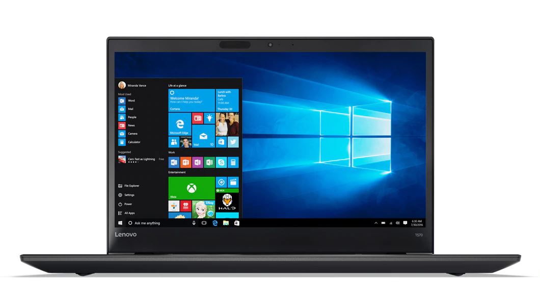 Lenovo ThinkPad T570 15.6" i5-6300U 256GB 8GB Black Windows Business Laptop C3