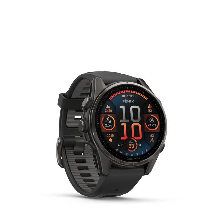 Garmin Fenix 8 AMOLED 43mm Carbon Grey GPS HRM Bluetooth Smartwatch A