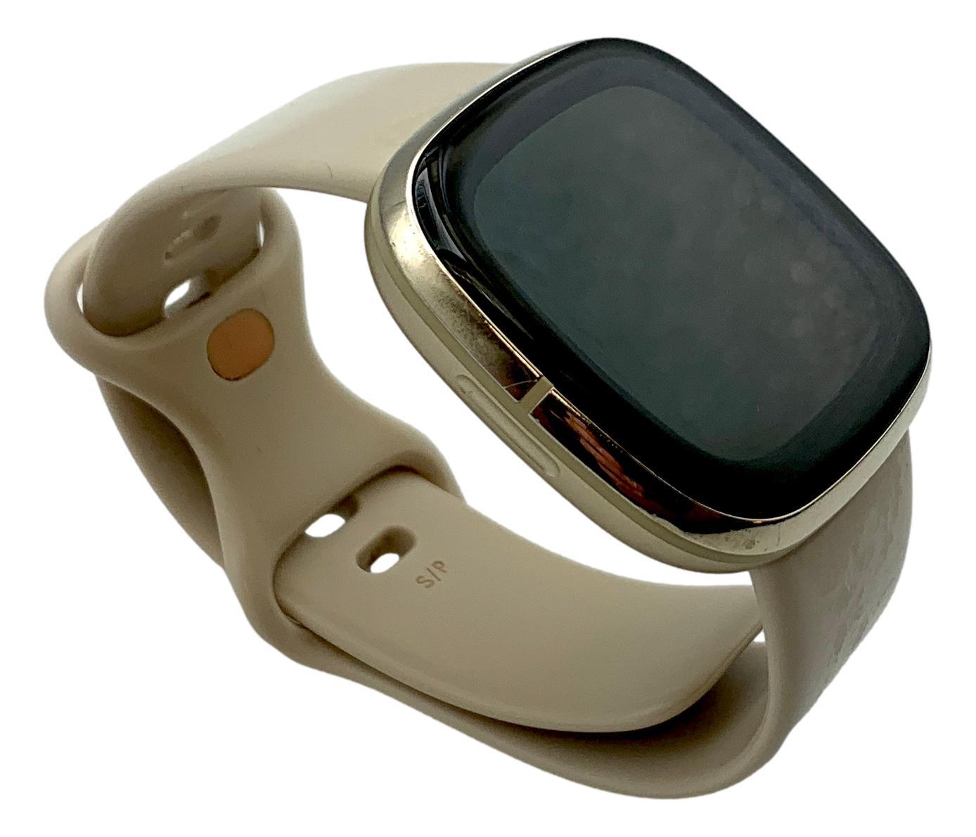 Fitbit Sense FB512 Platinum Smartwatch GPS Bluetooth Fitness Heart Rate Tracker B
