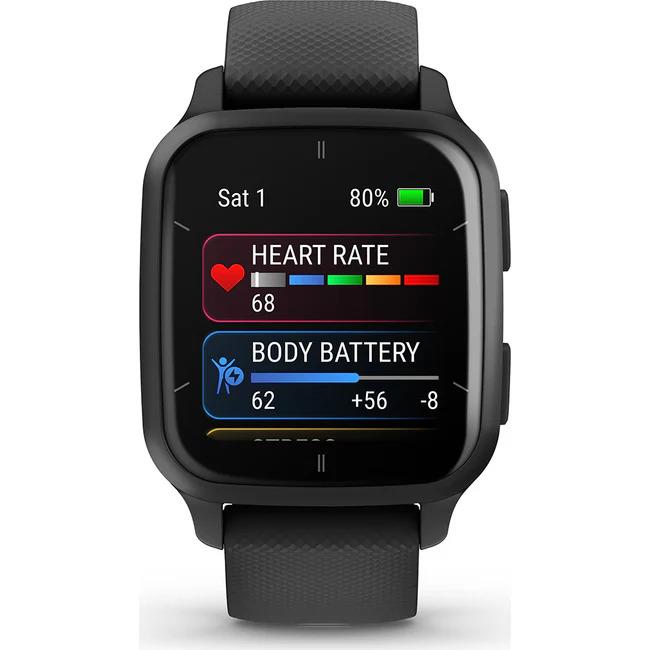 Garmin Venu Sq 2 Music Edition 40mm Slate GPS HRM Bluetooth Fitness Smartwatch