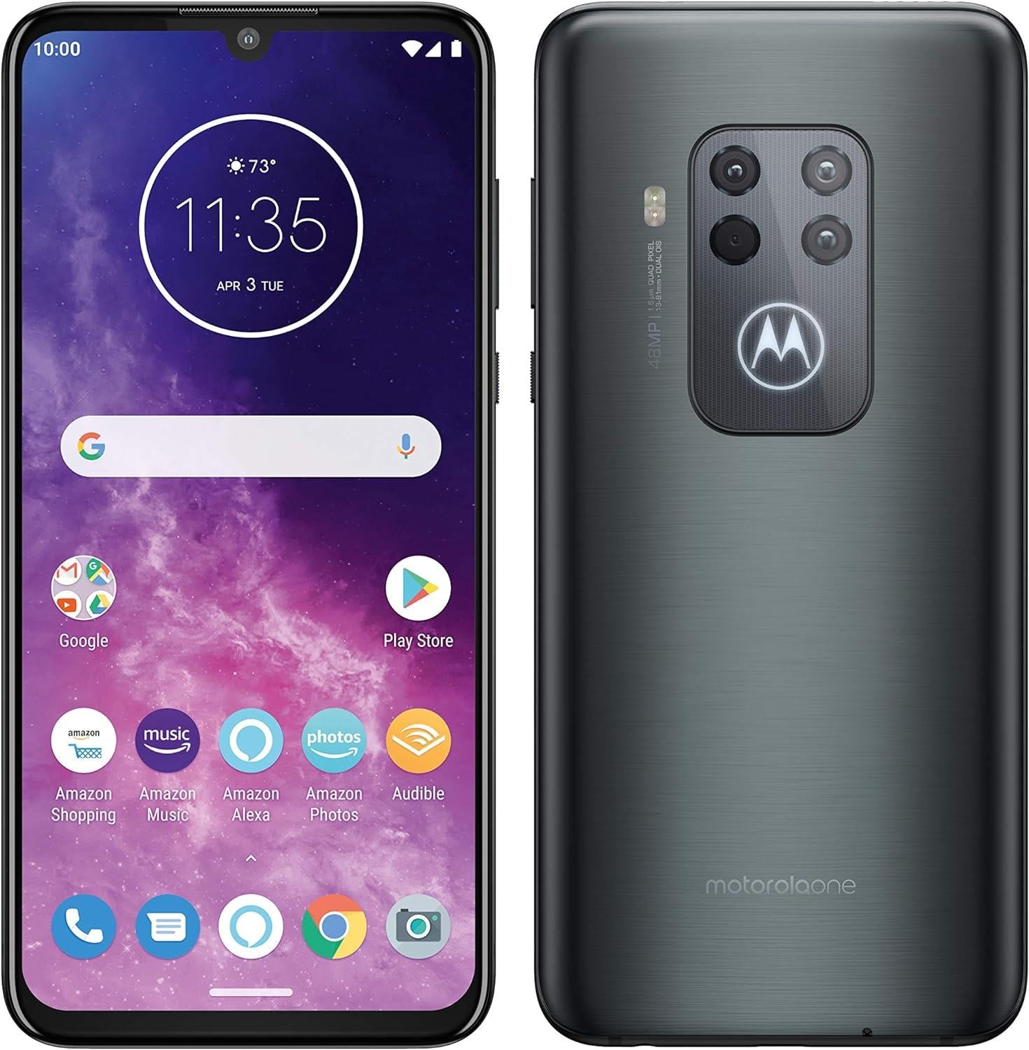 Motorola Moto One Zoom 128GB Grey Unlocked Sim Free Android Mobile Smartphone C1