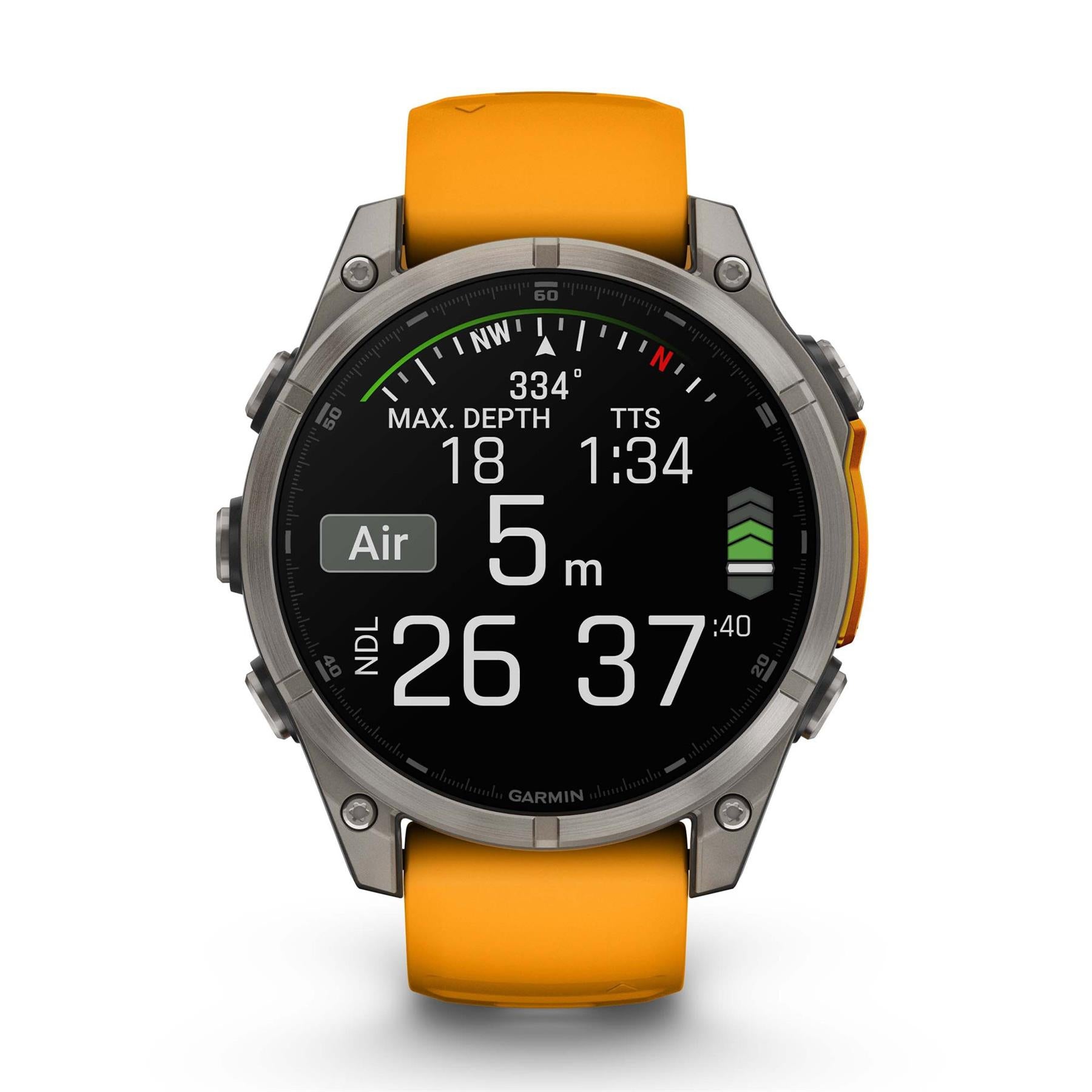 Garmin Fenix 8 AMOLED 47mm Sapphire Orange HRM Bluetooth Smartwatch
