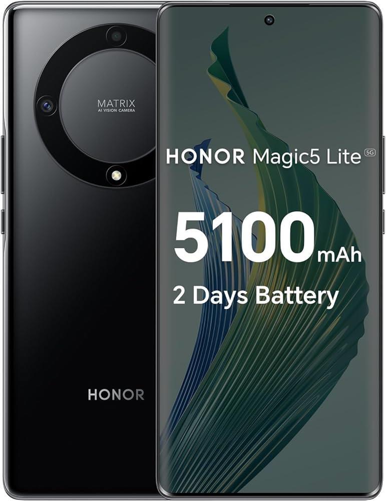 Honor Magic 5 Lite 256GB Black Unlocked Android Mobile Smartphone RMO-NX1