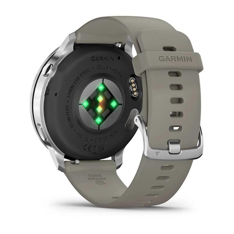 Garmin Venu 4 45mm GPS HRM Bluetooth Fitness Running Silver Smartwatch A