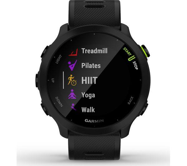 Garmin Forerunner 55 30mm Black GPS HRM Bluetooth Fitness Tracking Smartwatch A
