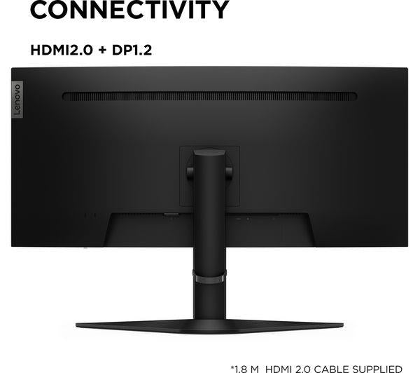 Lenovo G34W-10 34'' WQHD Curved WLED LCD IPS Gaming Black Monitor A