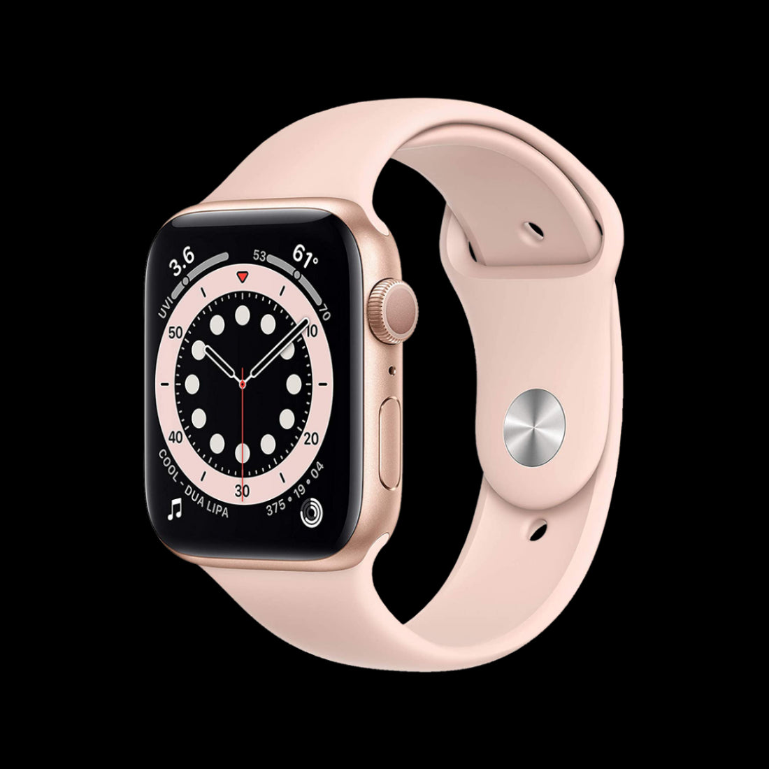 Apple Watch Series 6 44mm Gold Pink GPS Bluetooth HRM WatchOS Smartwatch A2292