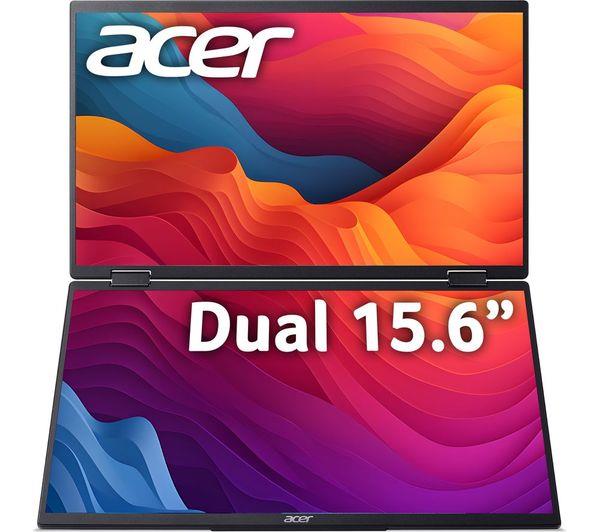 Acer PD163Q BMIUUX Dual FHD 15.6'' LCD IPS Black Portable Monitor