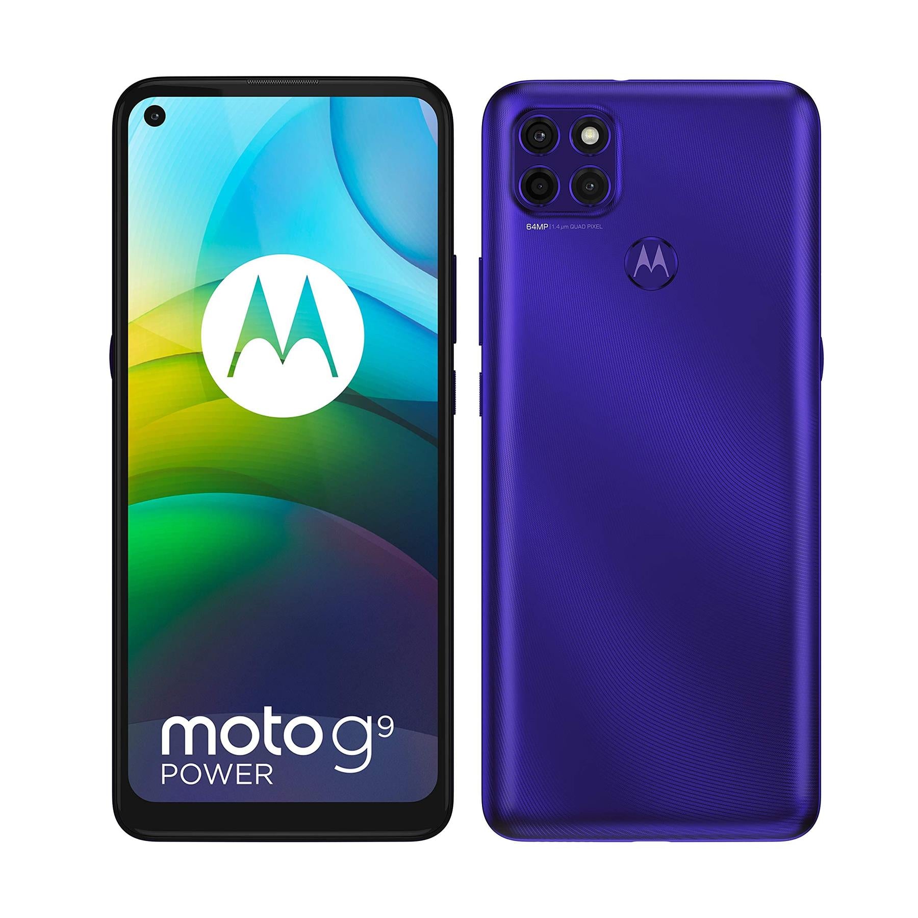 Motorola Moto G9 Power 128GB Android Unlocked SIM 4G Violet Mobile Smartphone