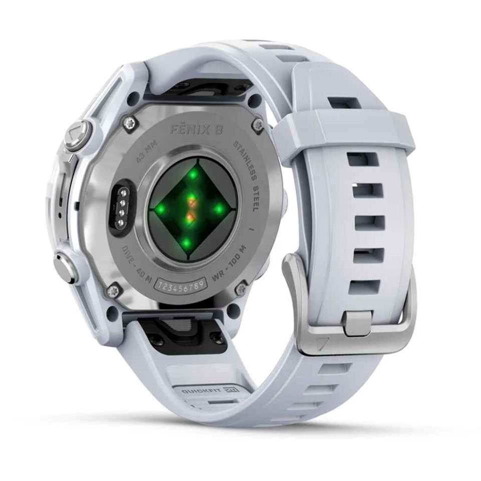 Garmin Fenix 8 AMOLED 43mm Silver GPS HRM Bluetooth Fitness Smartwatch A