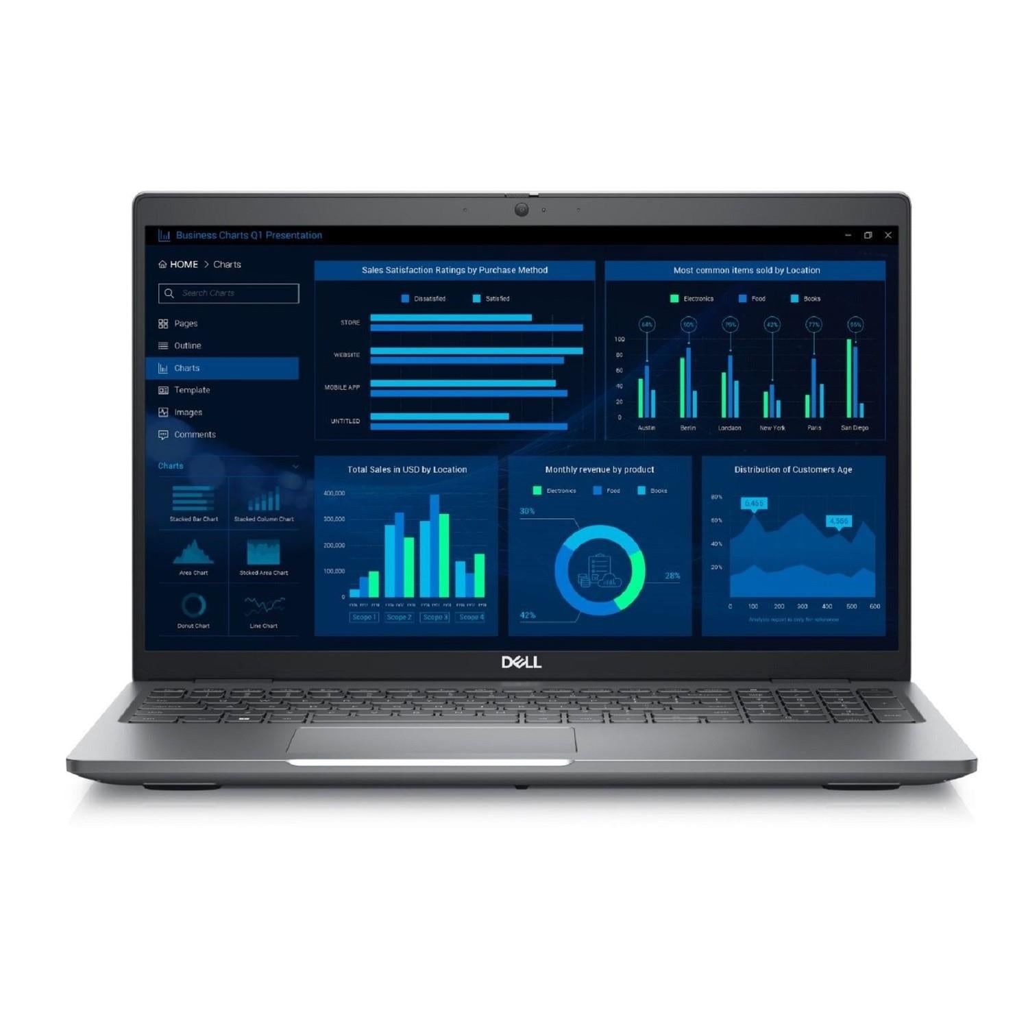 Dell Precision 3581 15.6'' i7-13700H 512GB 16GB FHD Win 11 Grey Laptop A