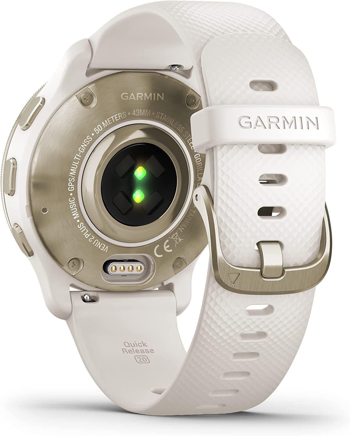 Garmin Venu 2 Plus 43mm Cream Gold GPS HRM Bluetooth Fitness Smartwatch