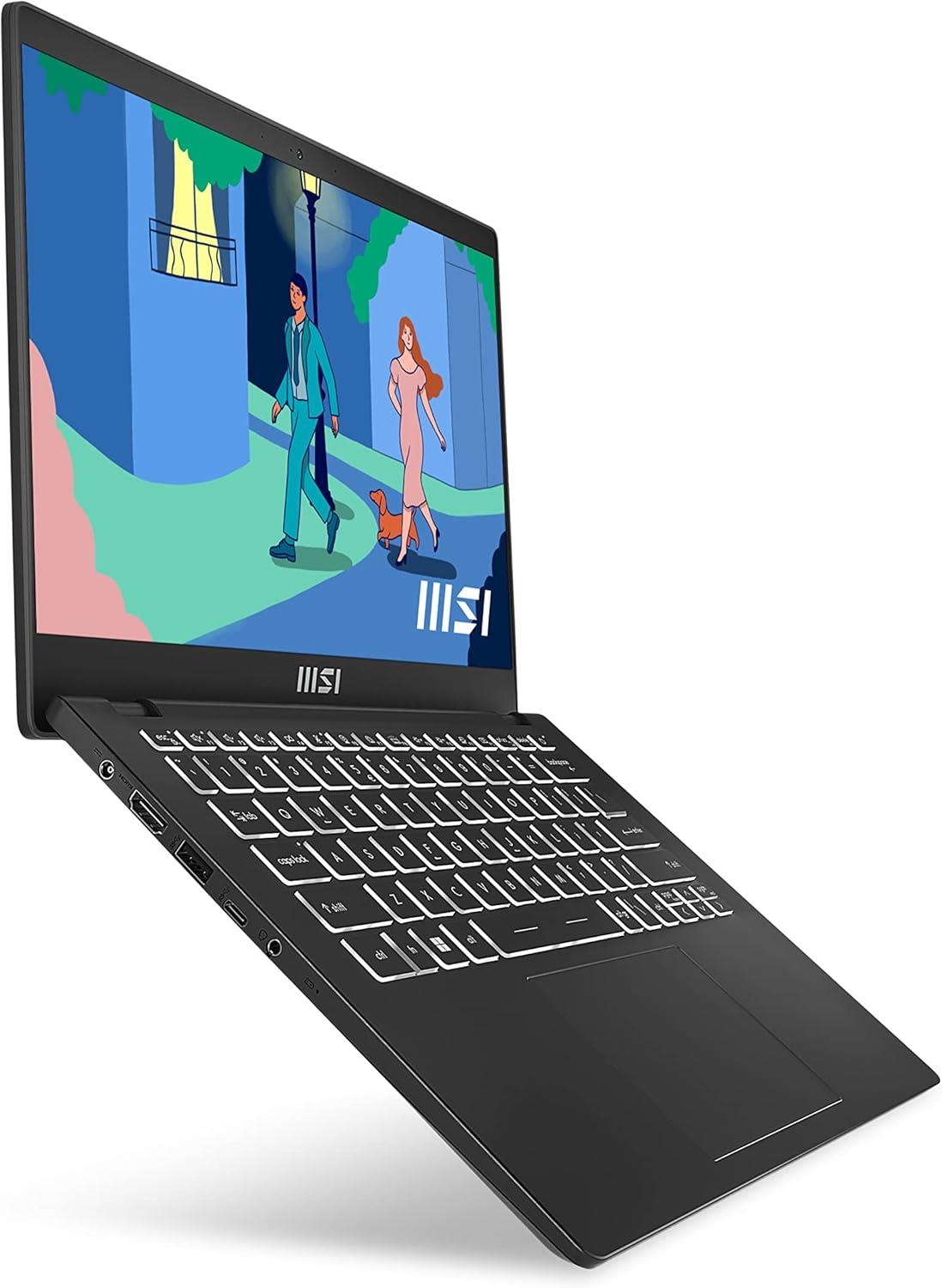 MSI Modern 14 C12M-637UK i3-1215U 512GB 8GB FHD Windows 11 Black Laptop B