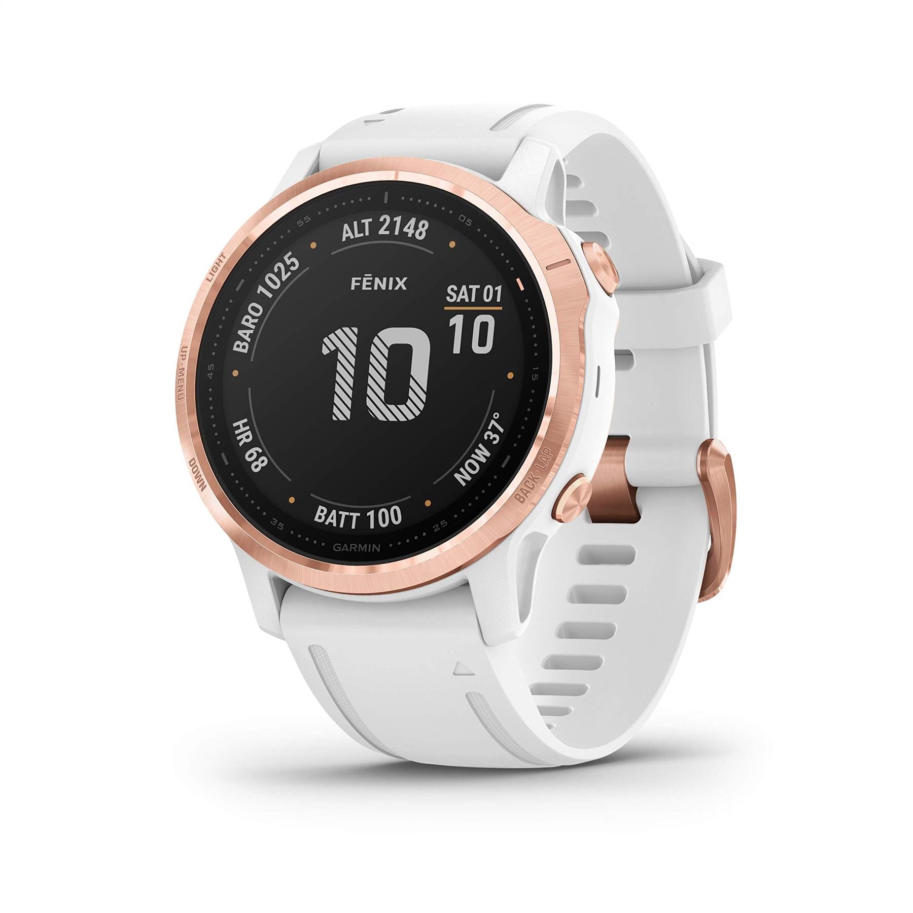 Garmin Fenix 6S Pro 42mm Rose Gold HRM GPS Bluetooth Fitness Smartwatch