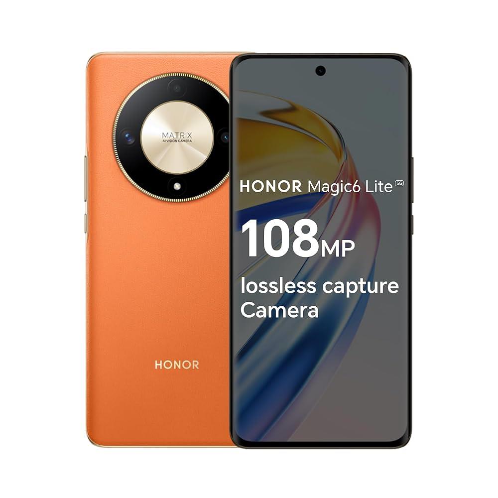 Honor Magic 6 Lite 256GB 8GB Android Unlocked SIM 5G Orange Mobile Smartphone