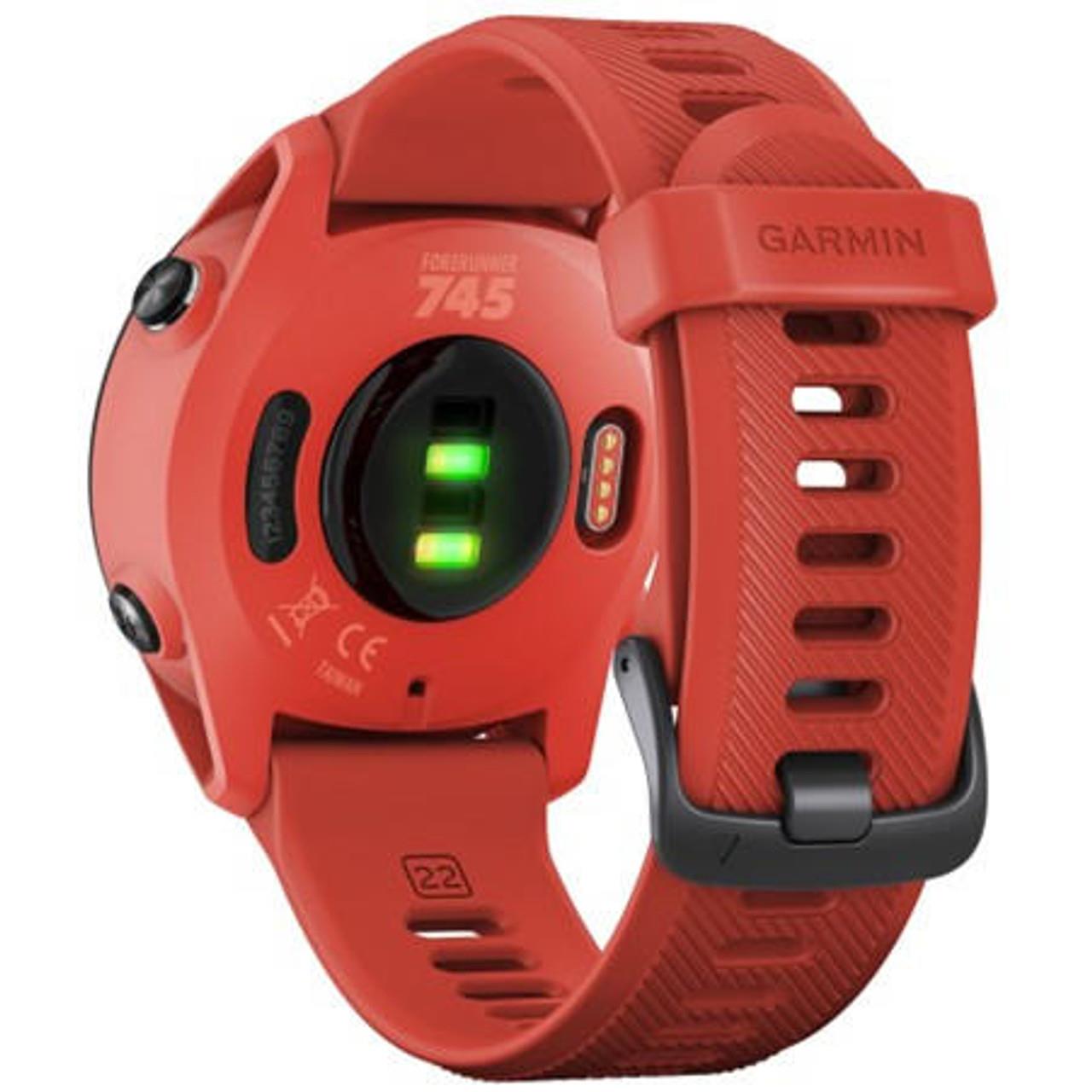 Garmin Forerunner 745 - 43mm GPS HRM Bluetooth Magma Red Smartwatch - B