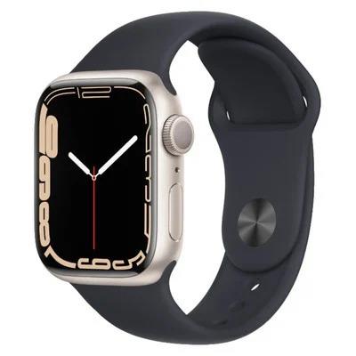 Apple Watch Series 7 41mm GPS HRM Bluetooth Fitness Starlight Smartwatch B