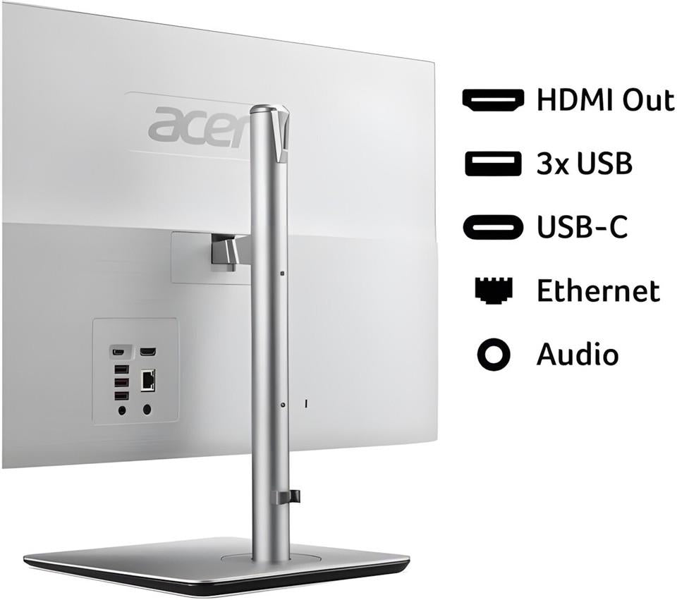 Acer Aspire C24-195ES 24'' Ultra 7 155U 1TB 16GB FHD Win 11 White Desktop PC A