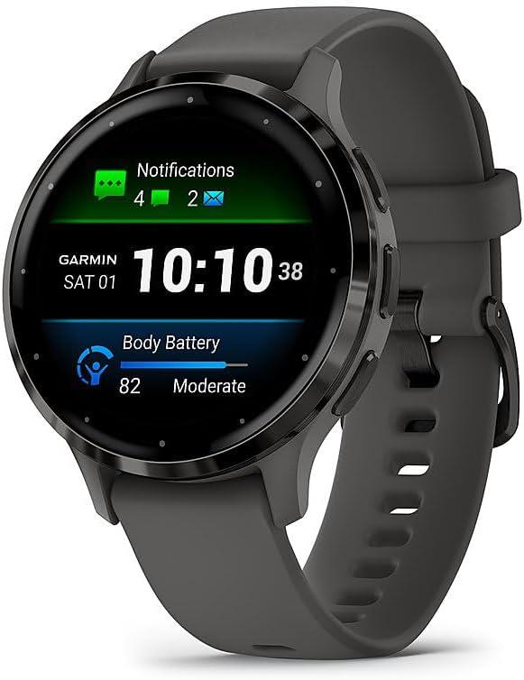 Garmin Venu 3S 41mm Slate GPS HRM Bluetooth Fitness Tracking Smartwatch