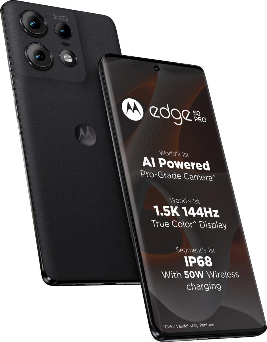 Motorola Edge 50 Pro 512GB 12GB Android Unlocked SIM 5G Black Mobile Smartphone