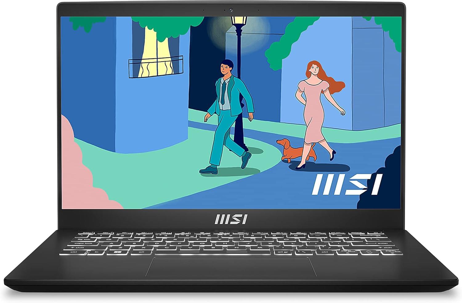 MSI Modern 14 C12M-637UK i3-1215U 512GB 8GB FHD Windows 11 Black Laptop B