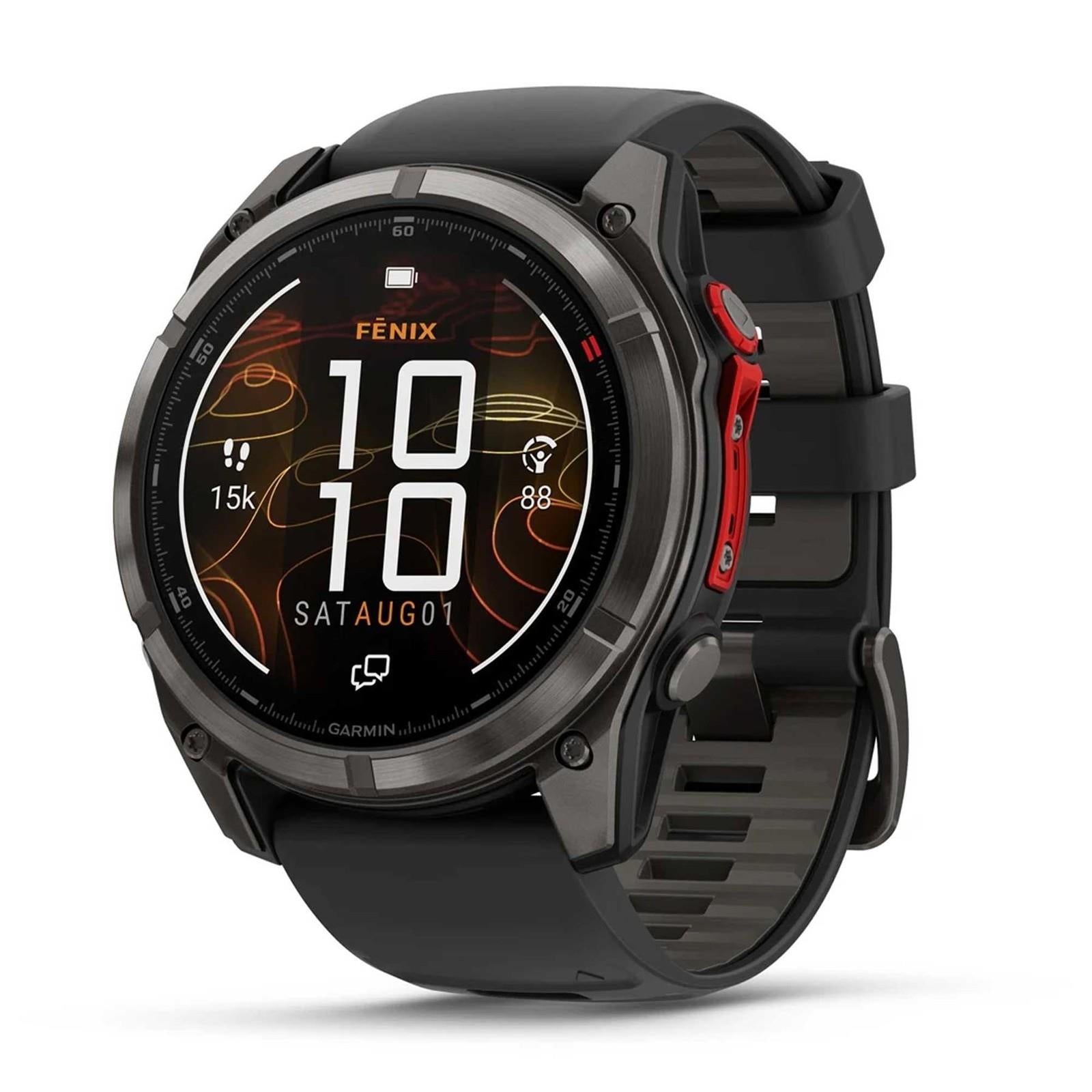 Garmin Fenix 8 Pro MicroLED 51mm GPS HRM Carbon DLC Titanium Smartwatch